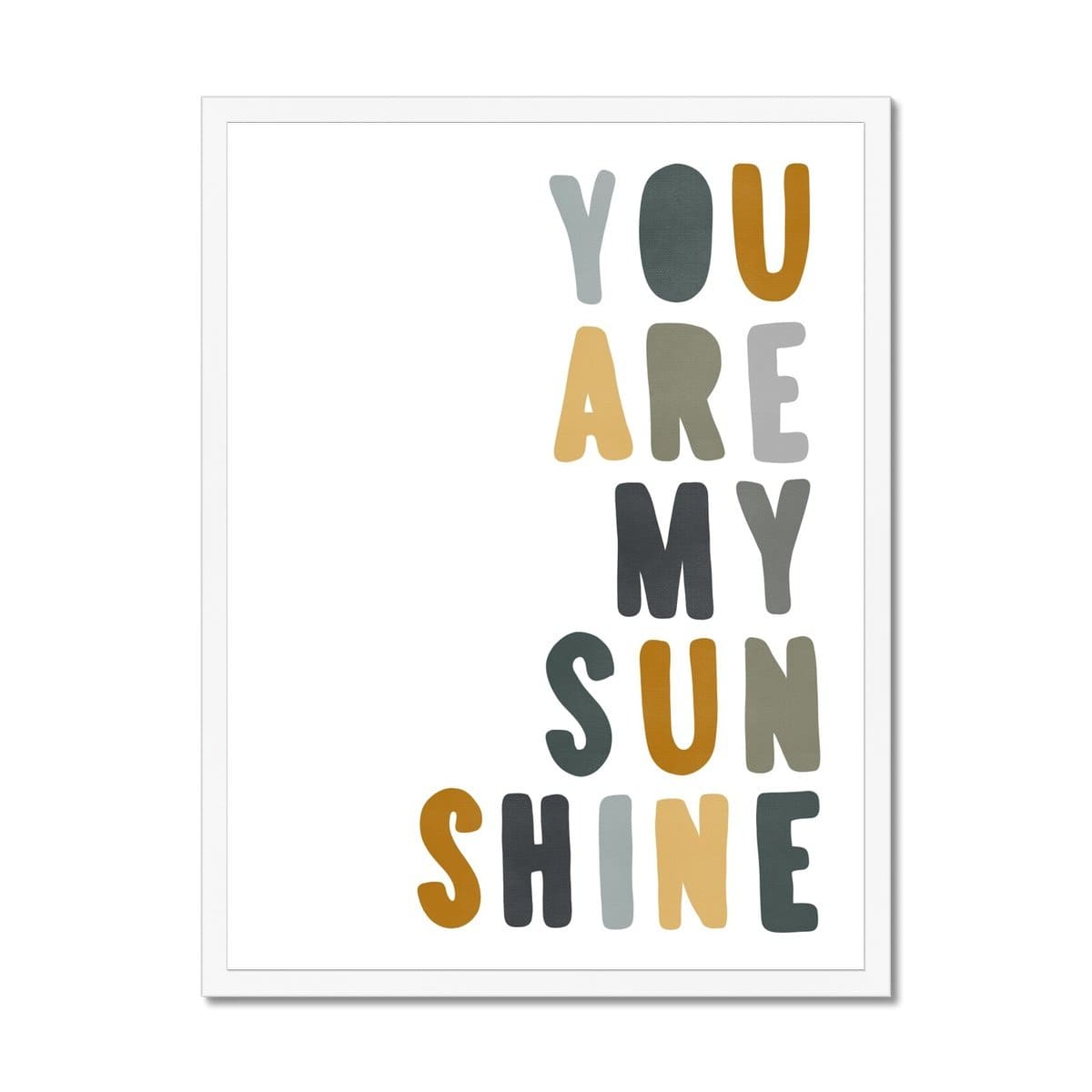 You Are My Sunshine - Jungle Colours |  Framed Print