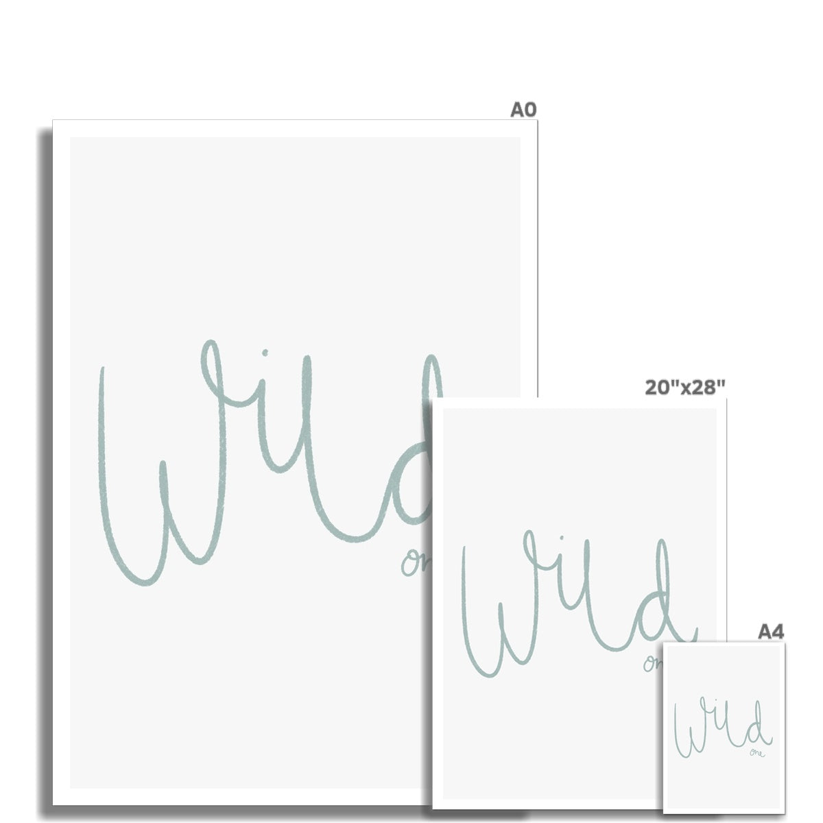 Wild One - Light Blue |  Unframed