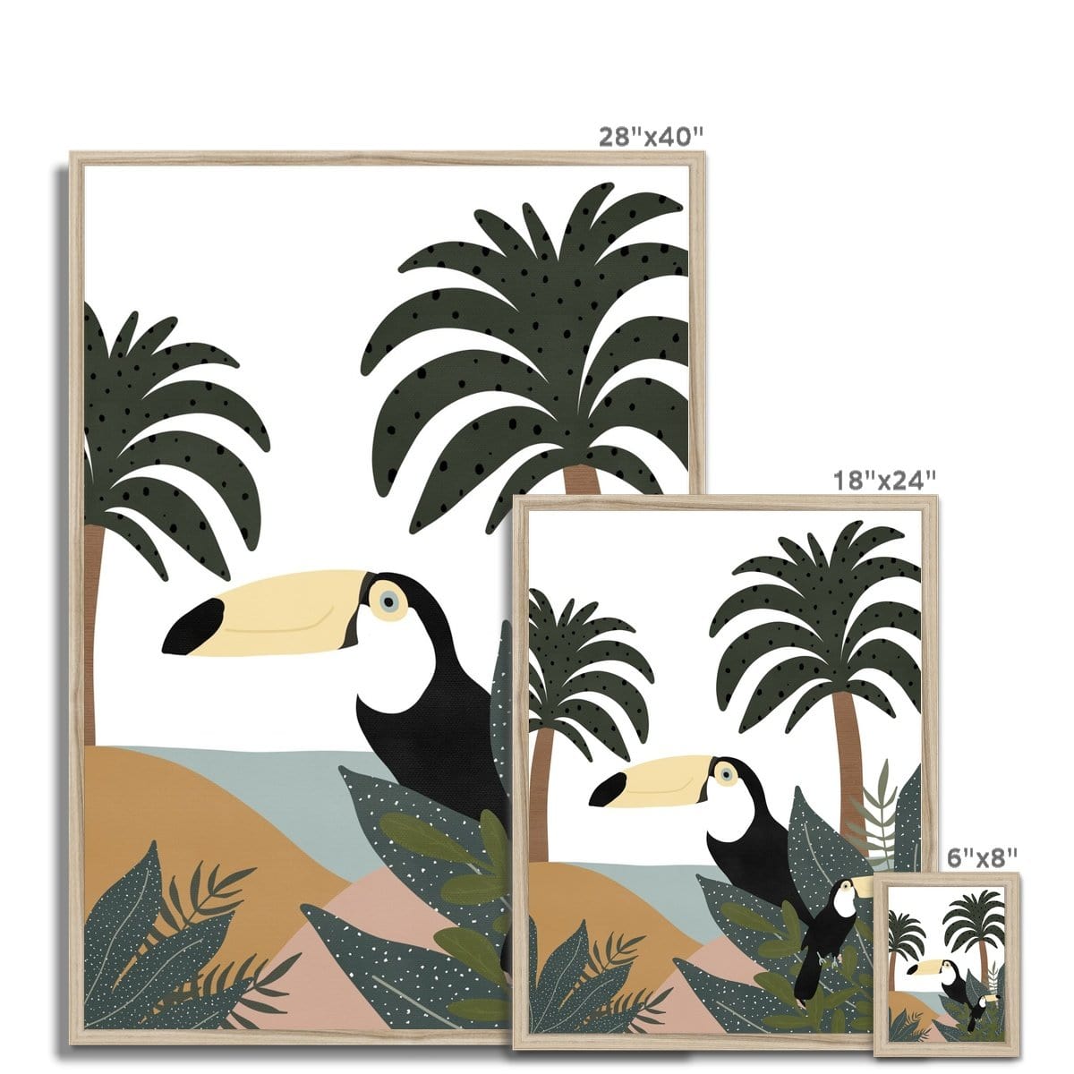 Toucans - Jungle Wall Art |  Framed Print