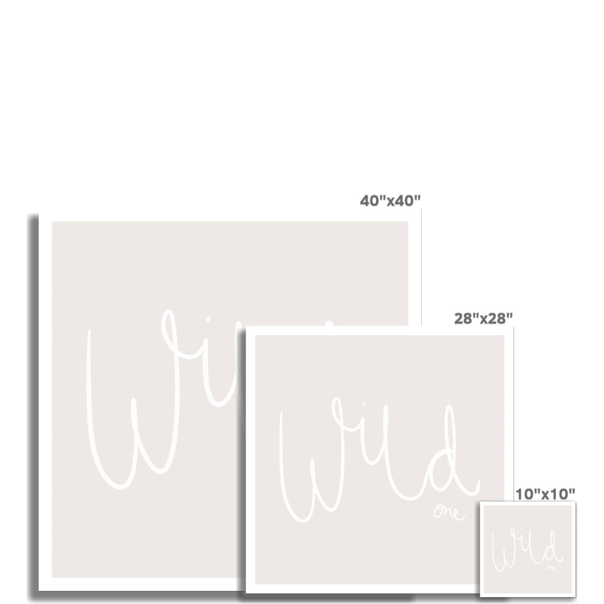 Wild One - Beige / White Landscape |  Unframed