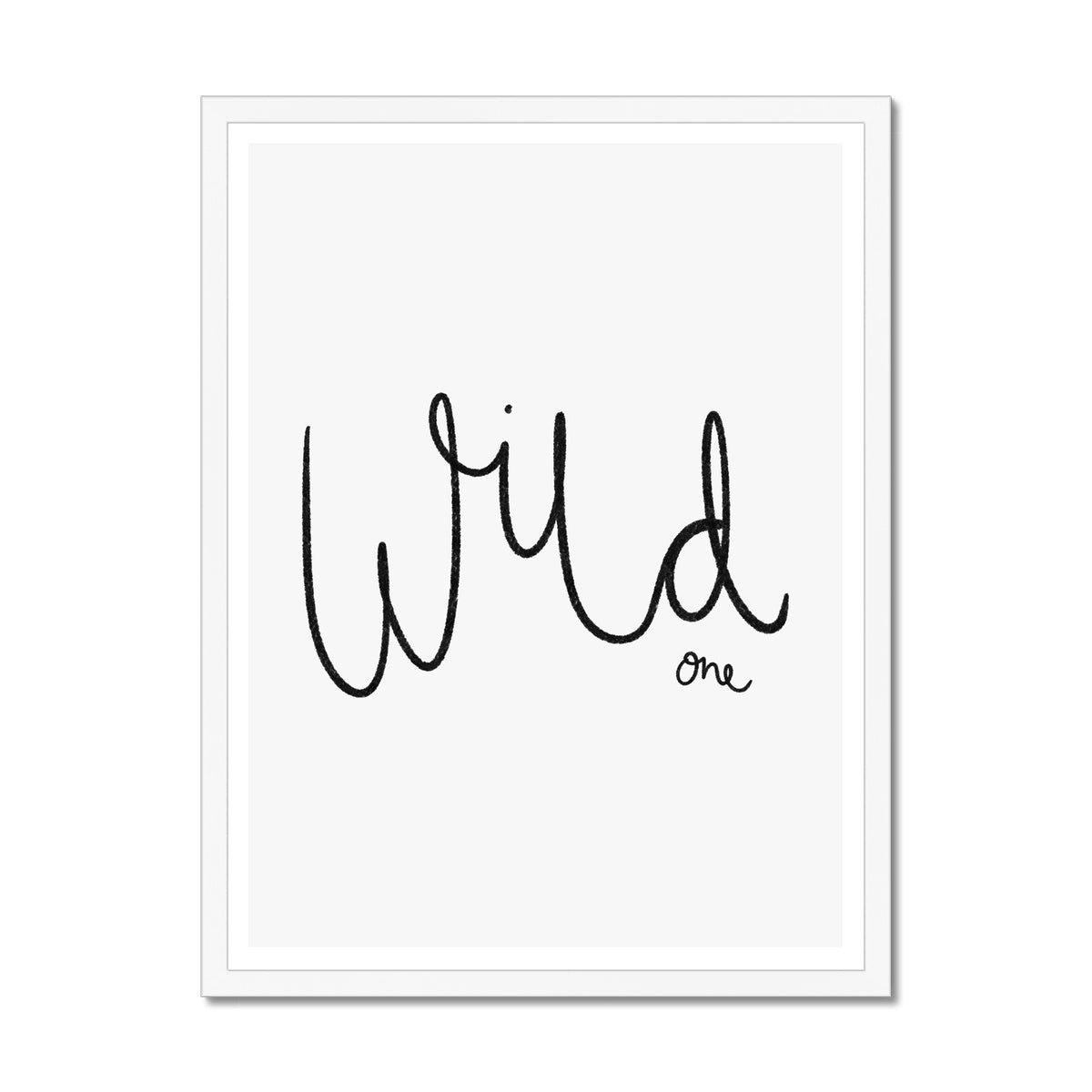 Wild One - Black, Grey |  Framed Print