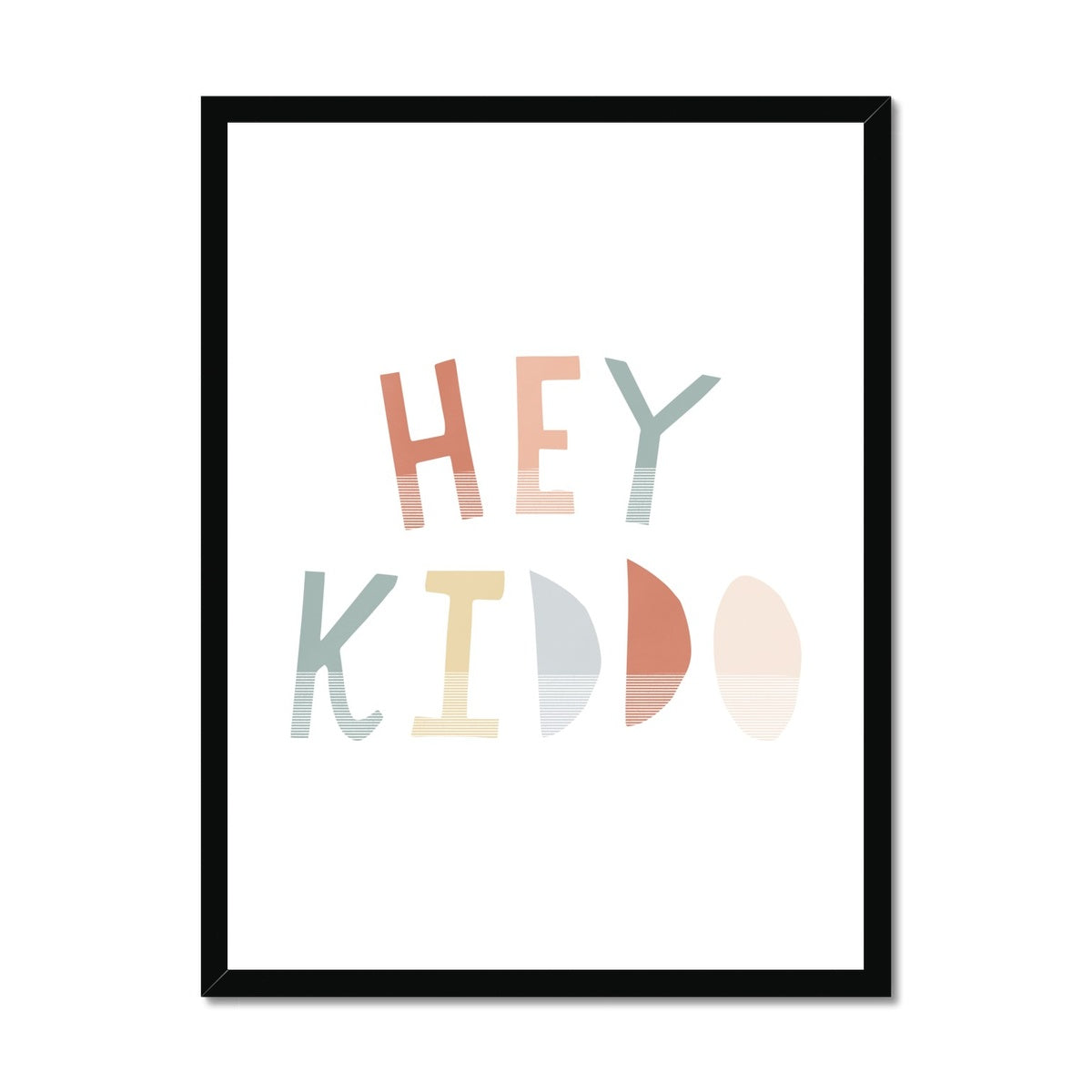 Hey Kiddo - Subtle |  Framed Print