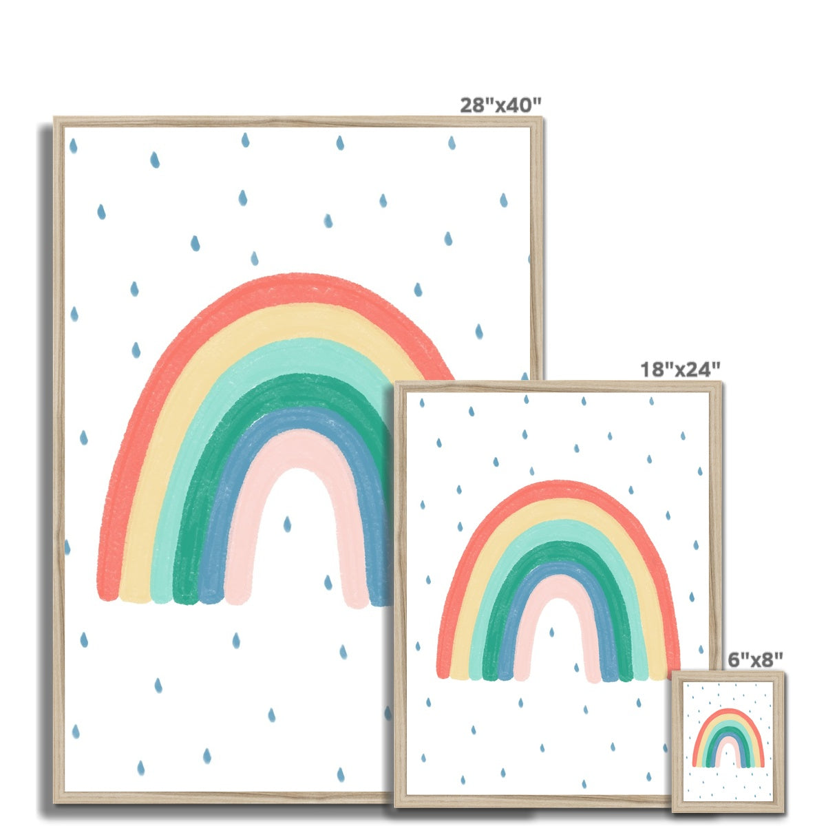 Rainbow Wall Art - Rainbow Colours |  Framed Print