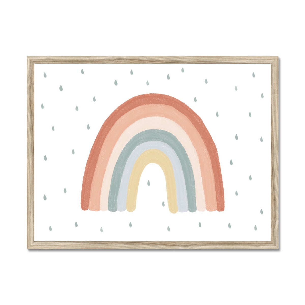 Rainbow Wall Art - Subtle (landscape) |  Framed Print