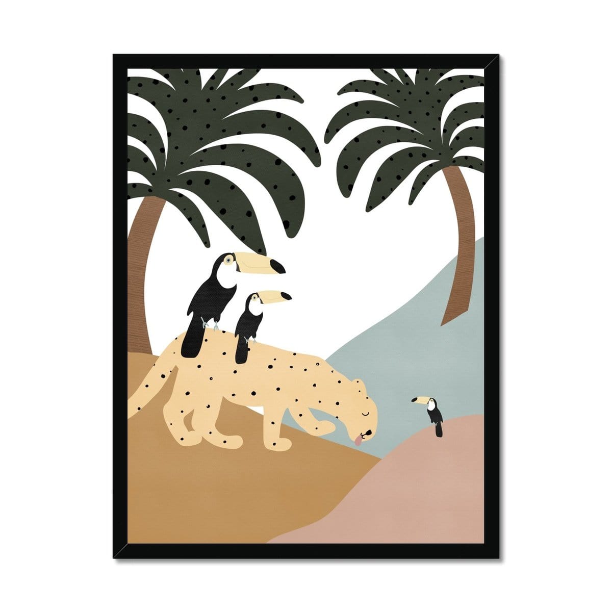 Leopard & Toucans |  Framed Print