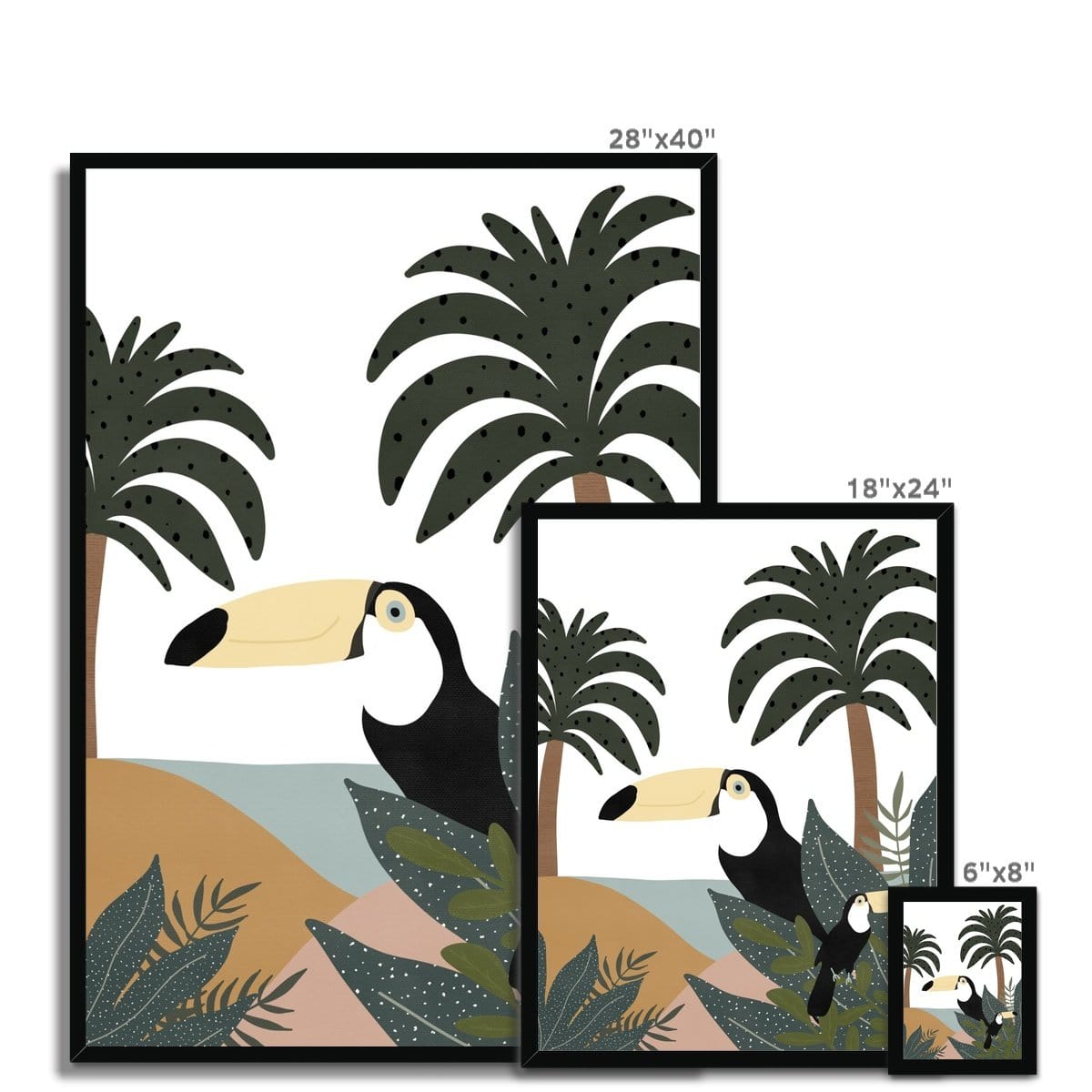 Toucans - Jungle Wall Art |  Framed Print