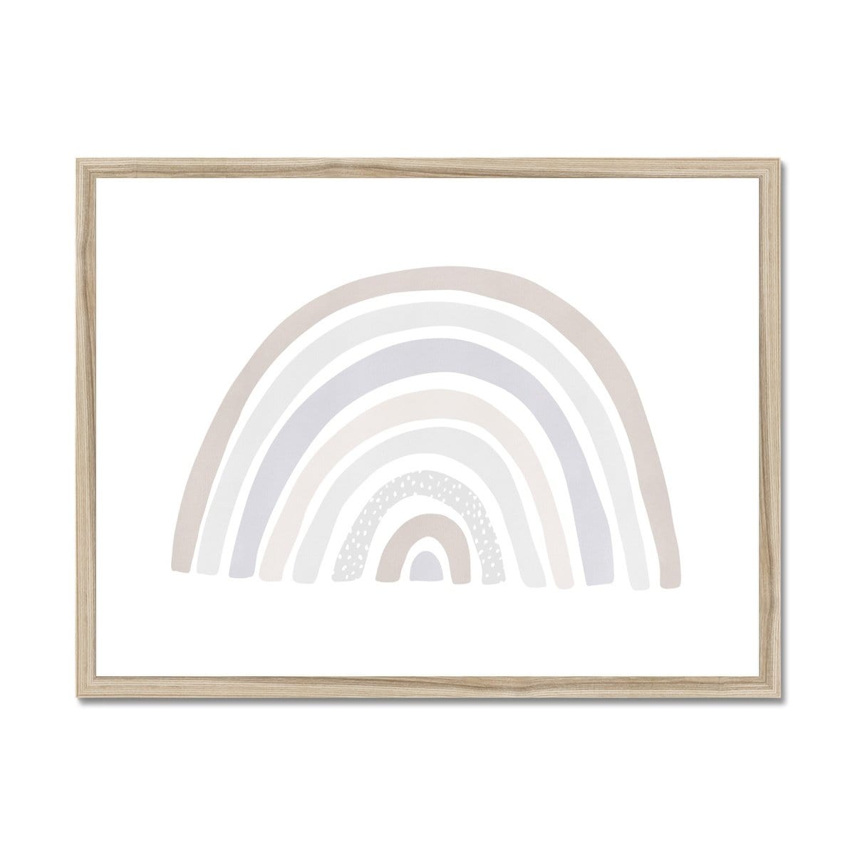 Scandi Rainbow - Natural |  Framed Print