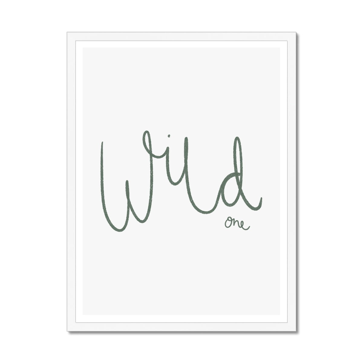 Wild One - Forest Green |  Framed Print