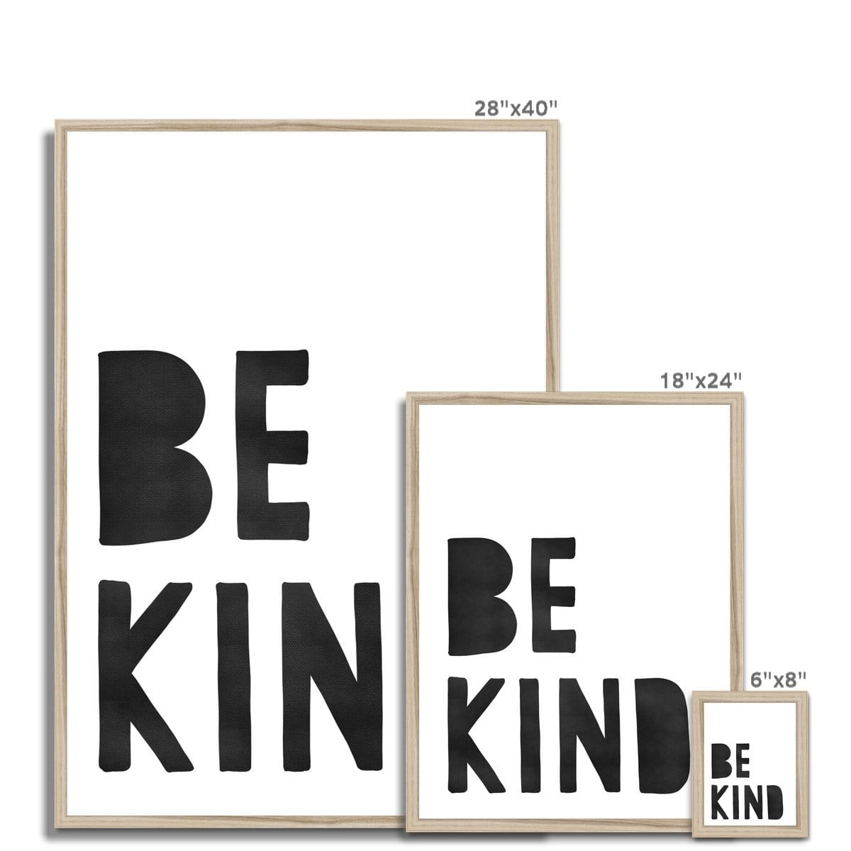 Be Kind Print - Black |  Framed