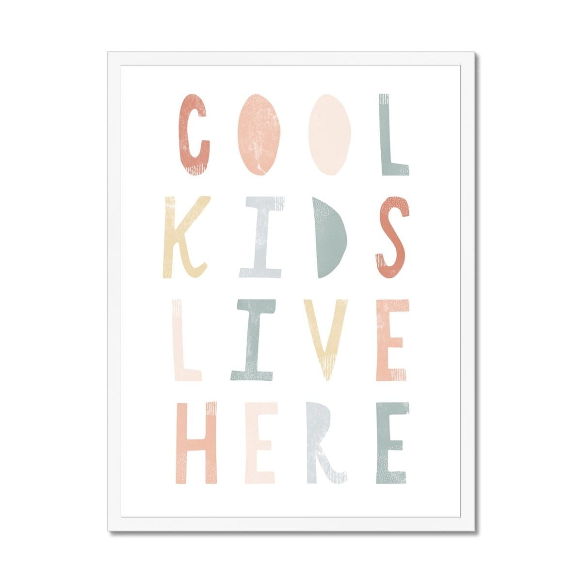 Cool Kids Live Here - Subtle |  Framed Print