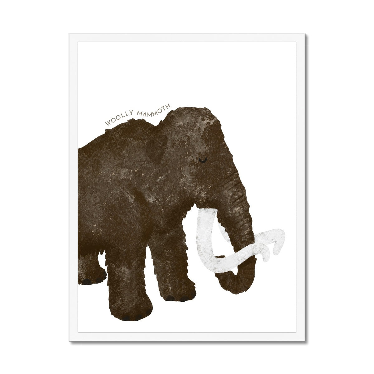 Woolly Mammoth - Portrait |  Framed Print