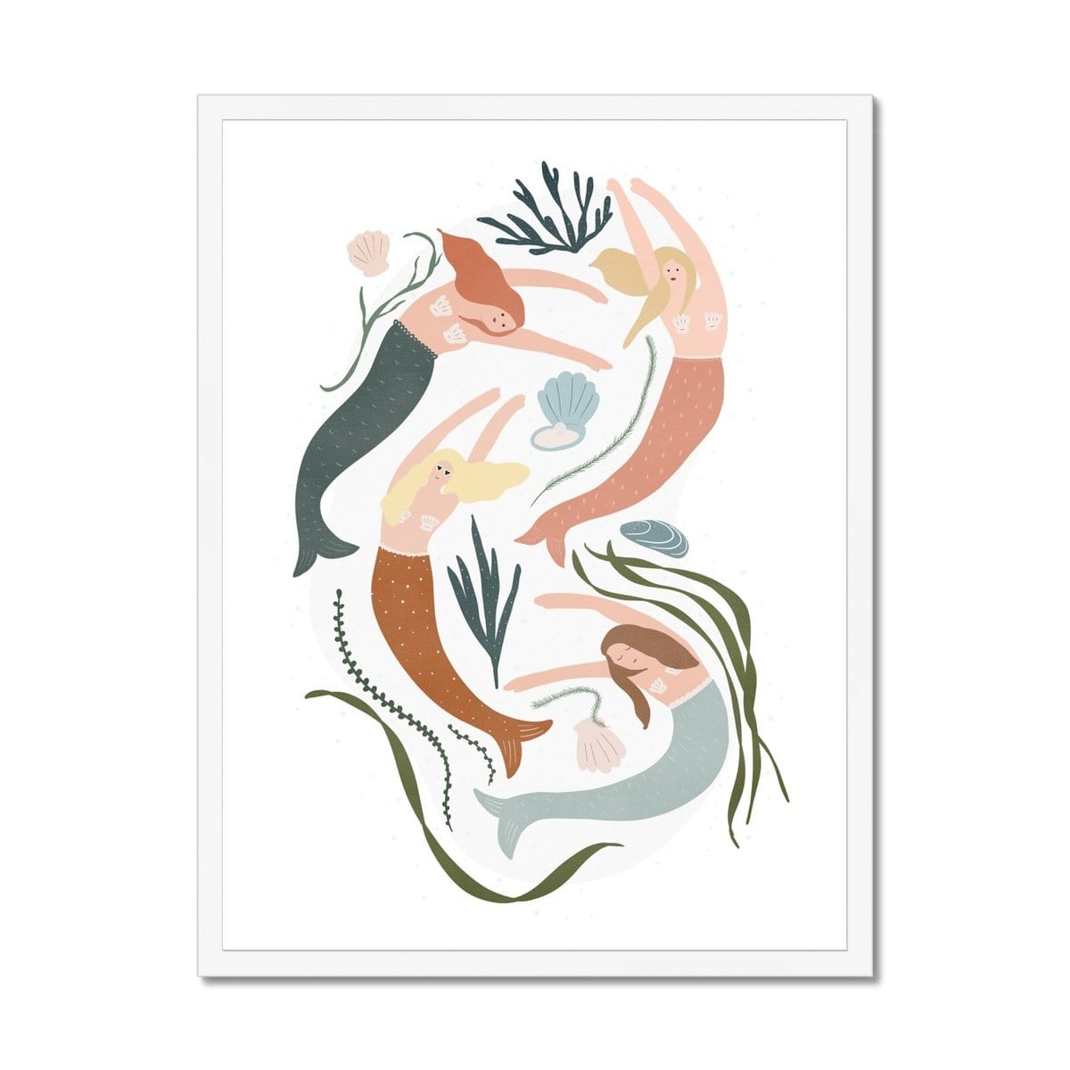 Mermaids - Girls Bedroom Decor |  Framed Print