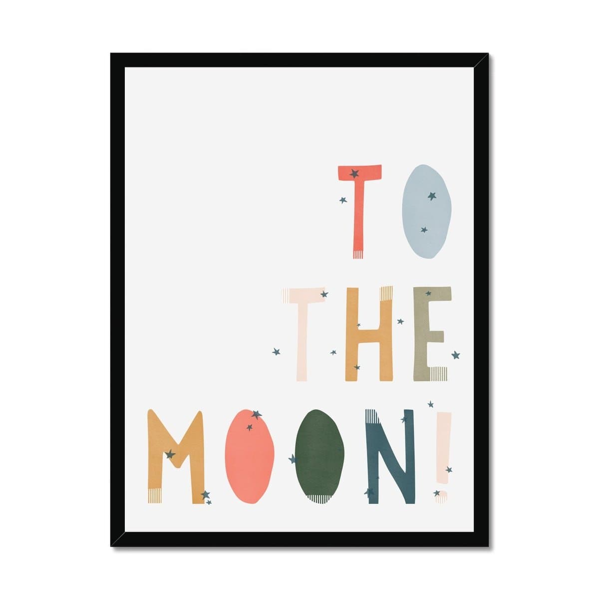 To The Moon Quote |  Framed Print