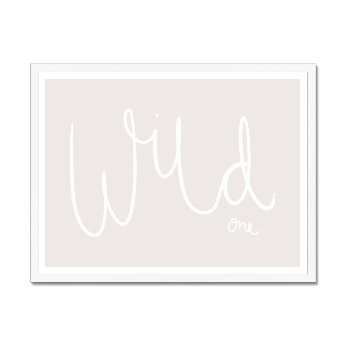 Wild One - Beige / White Landscape |  Framed Print