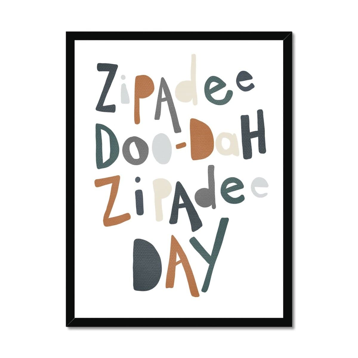 Zipadee Doo Dah - Navy |  Framed Print