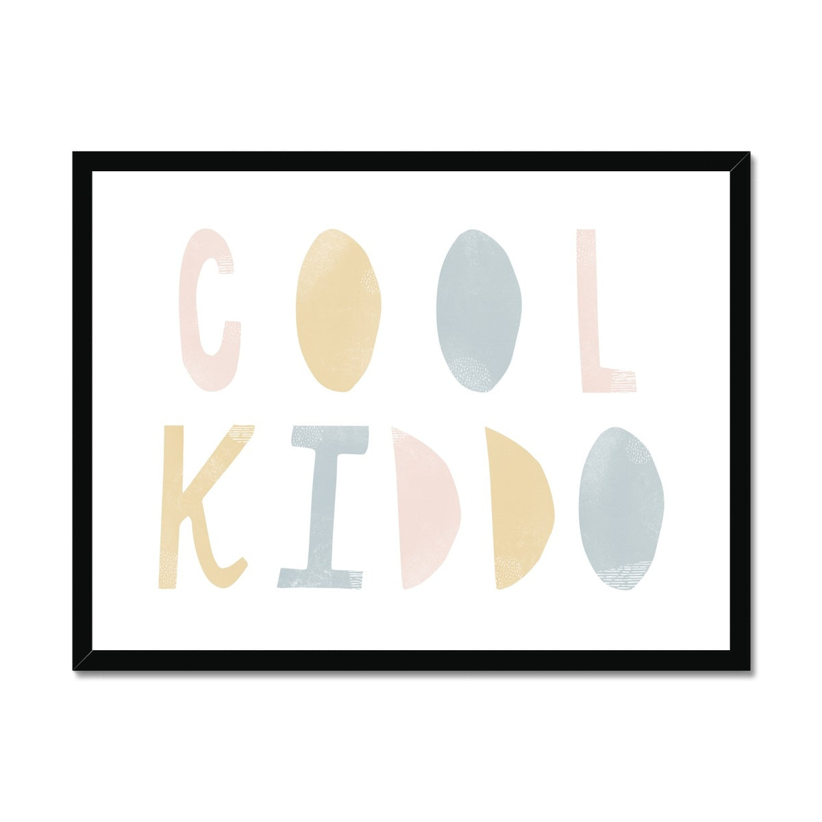 Cool Kiddo - Pink Rainbow |  Framed Print