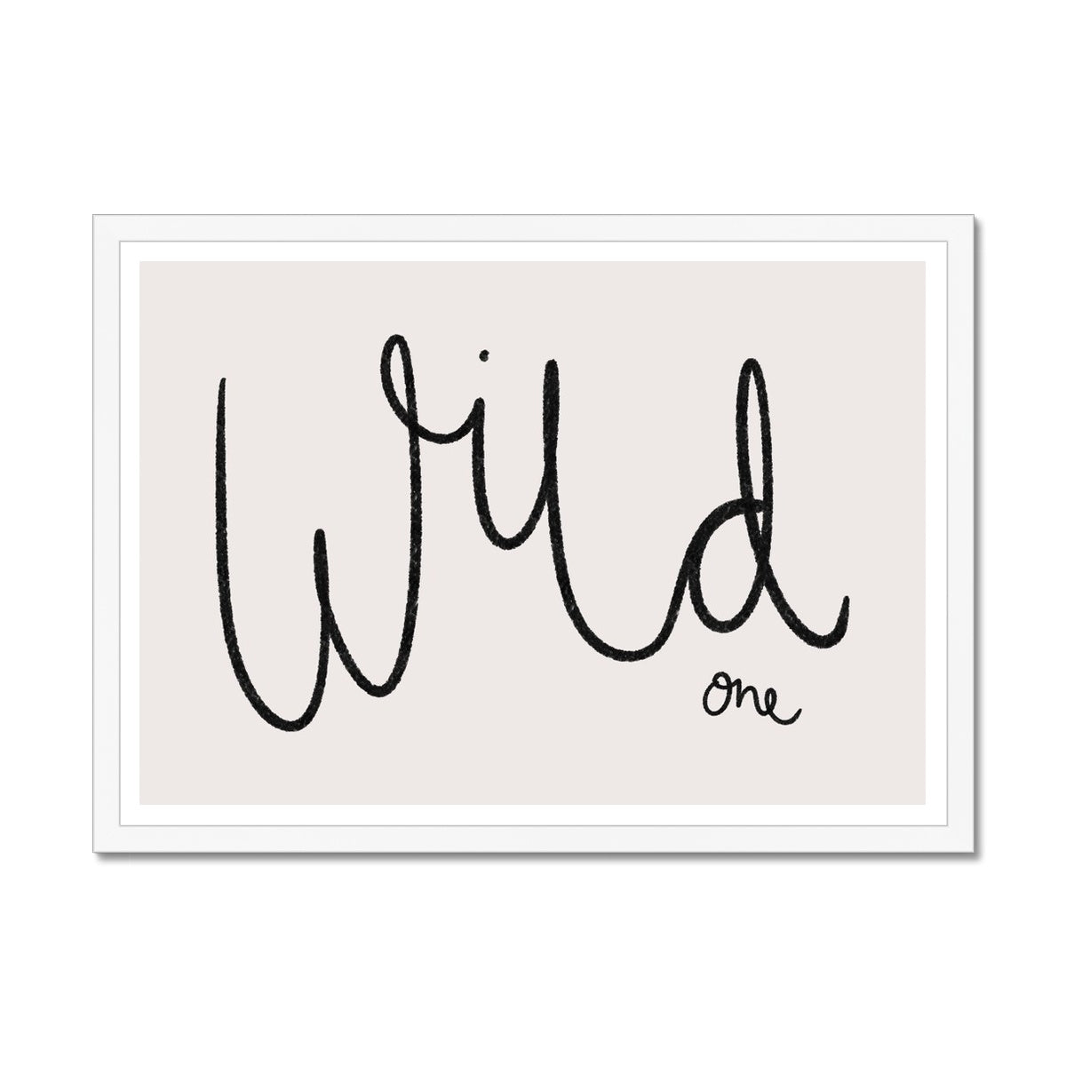 Wild One - Typography Landscape |  Framed Print