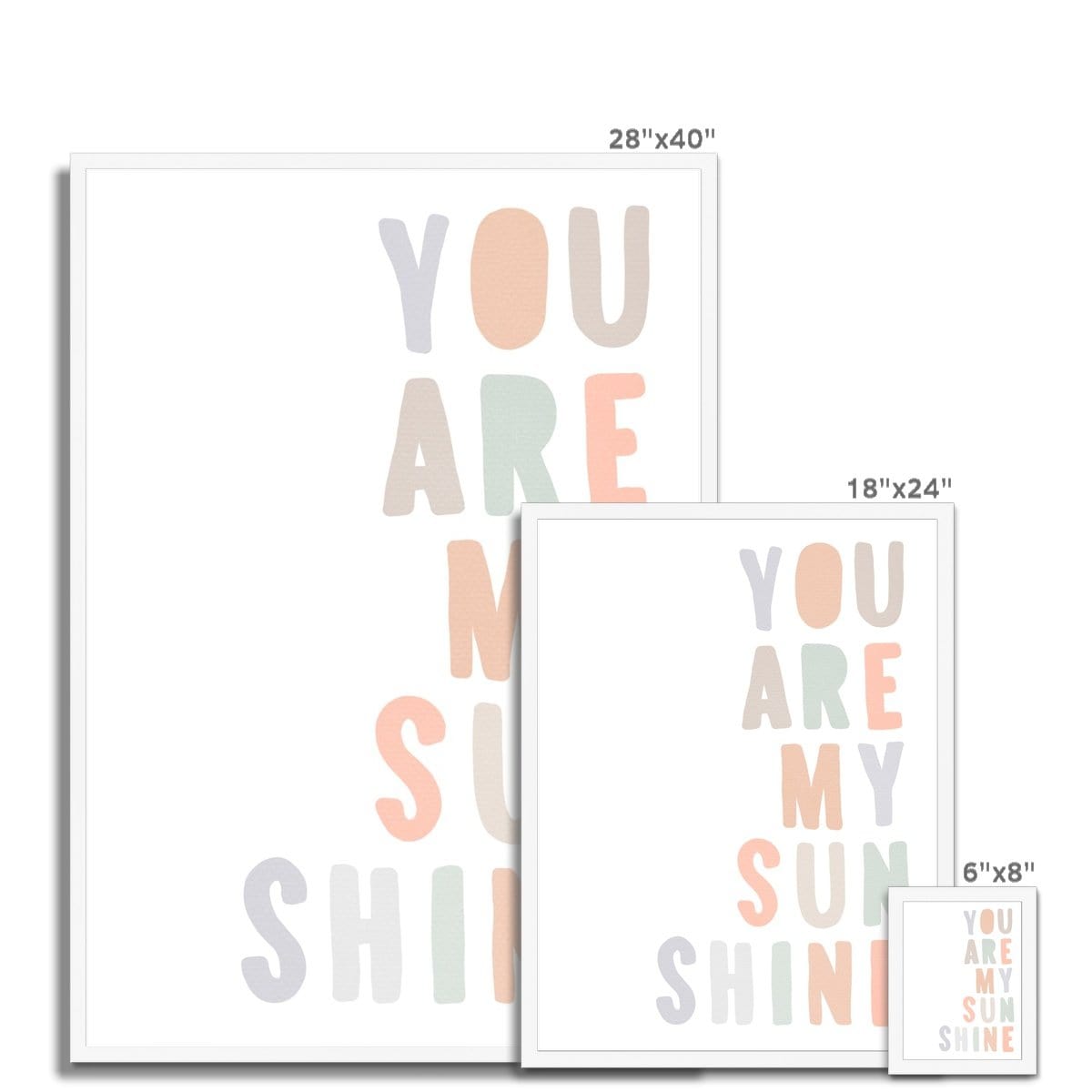 You Are My Sunshine - Pastel |  Framed Print