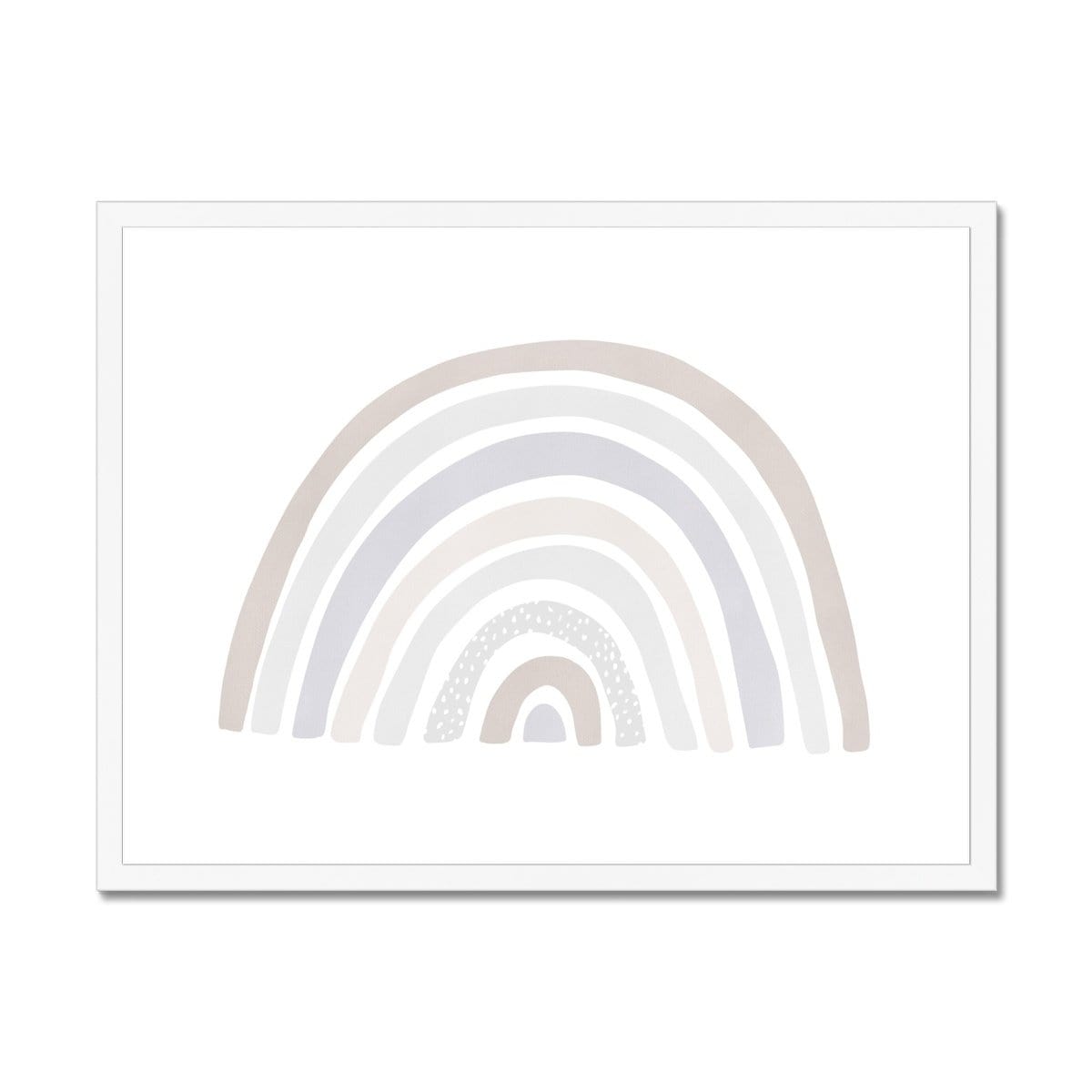 Scandi Rainbow - Natural |  Framed Print