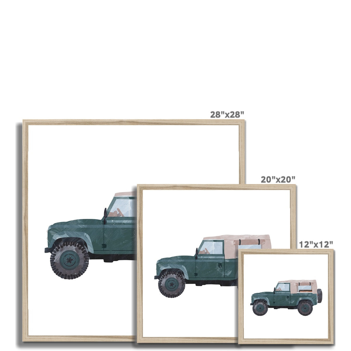 4x4 Land Rover - Green Defender |  Framed Print