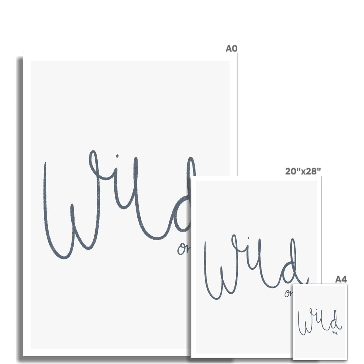 Wild One - Navy |  Unframed