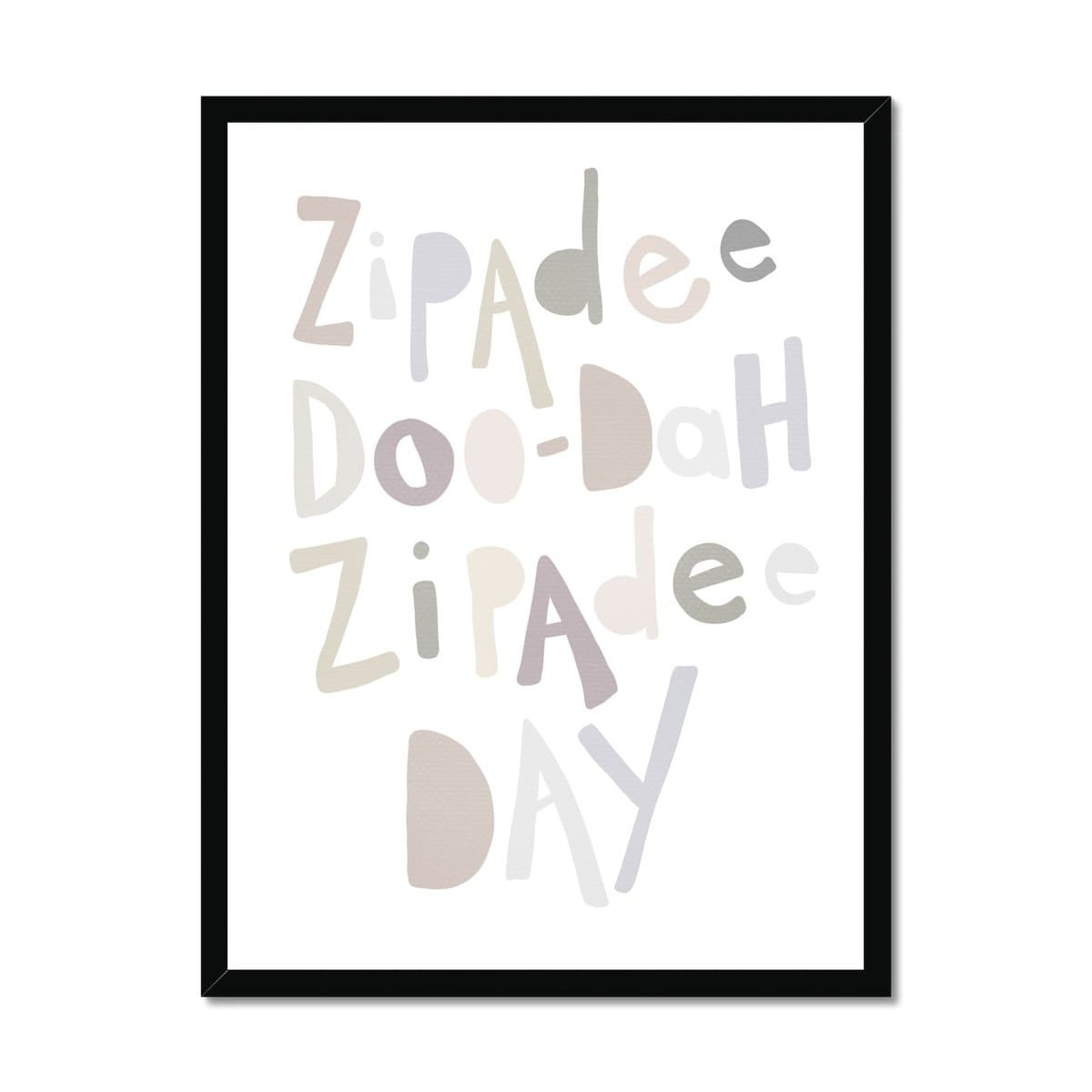 Zipadee Doo Dah - Natural |  Framed Print