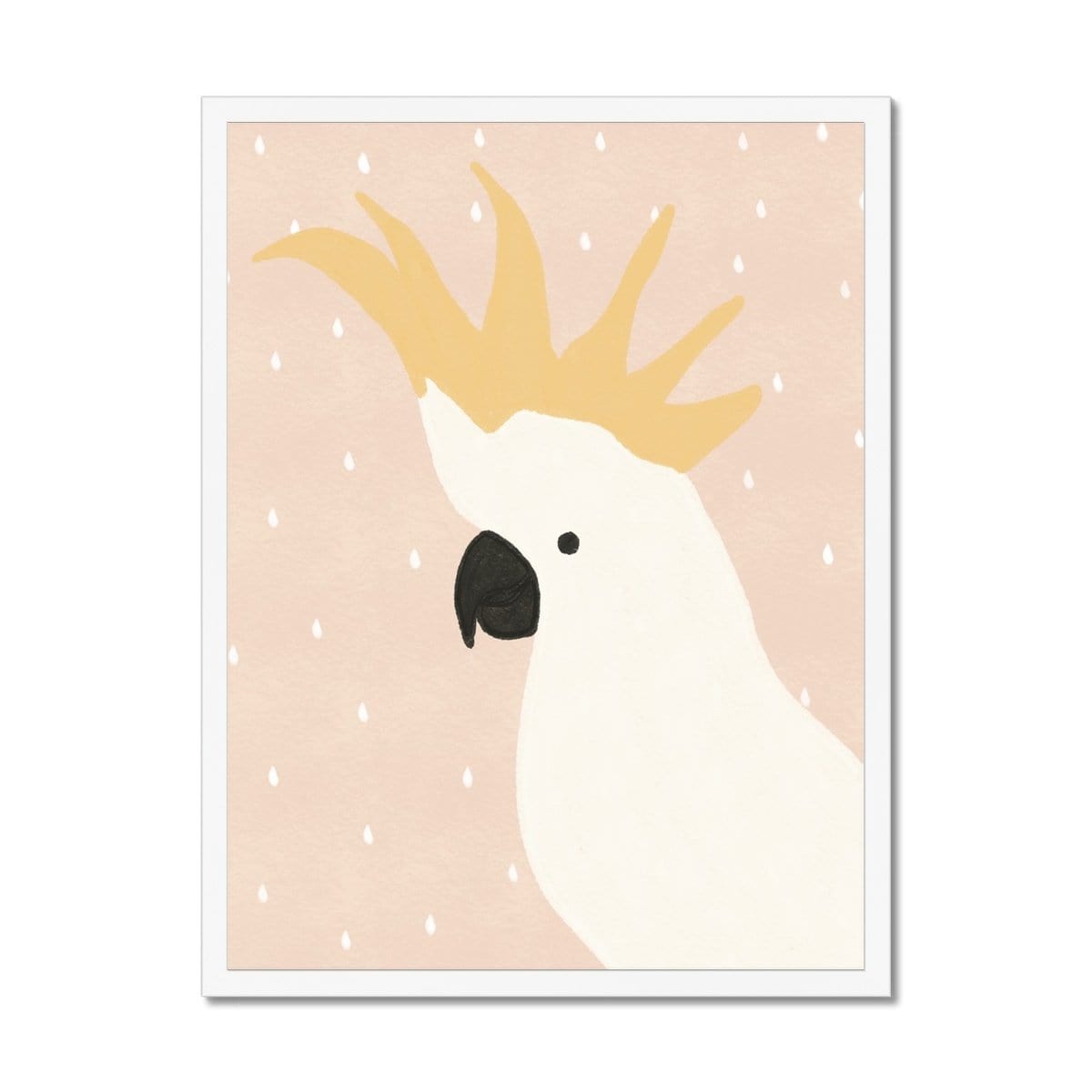 Cockatoo Art - Pink |  Framed Print