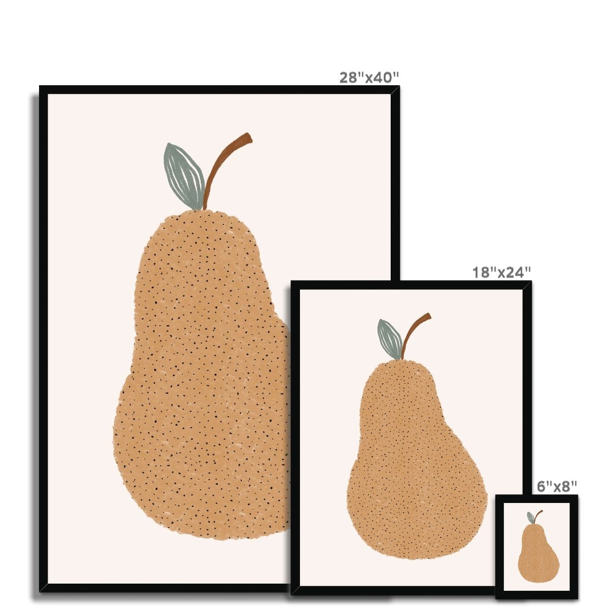 Pear Nursery Wall Art |  Framed Print