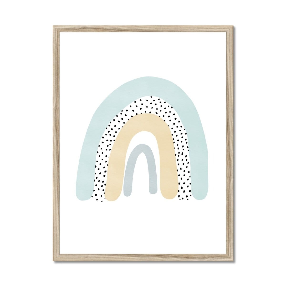 Rainbow Wall Art - Mint Green |  Framed Print