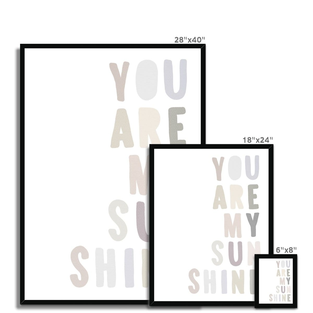 You Are My Sunshine - Natural |  Framed Print