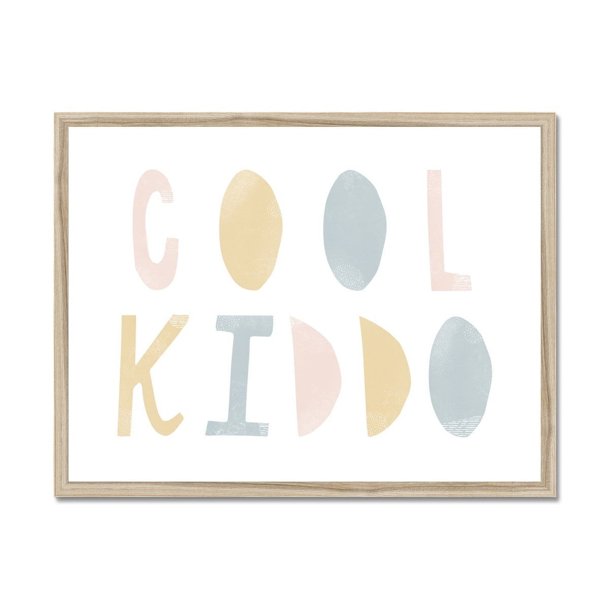 Cool Kiddo - Pink Rainbow |  Framed Print