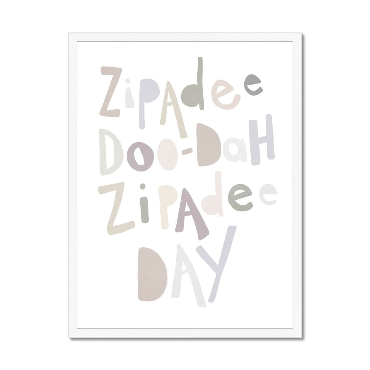 Zipadee Doo Dah - Natural |  Framed Print