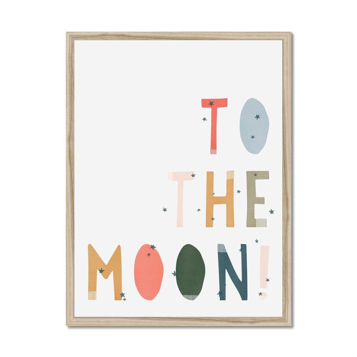 To The Moon Quote |  Framed Print