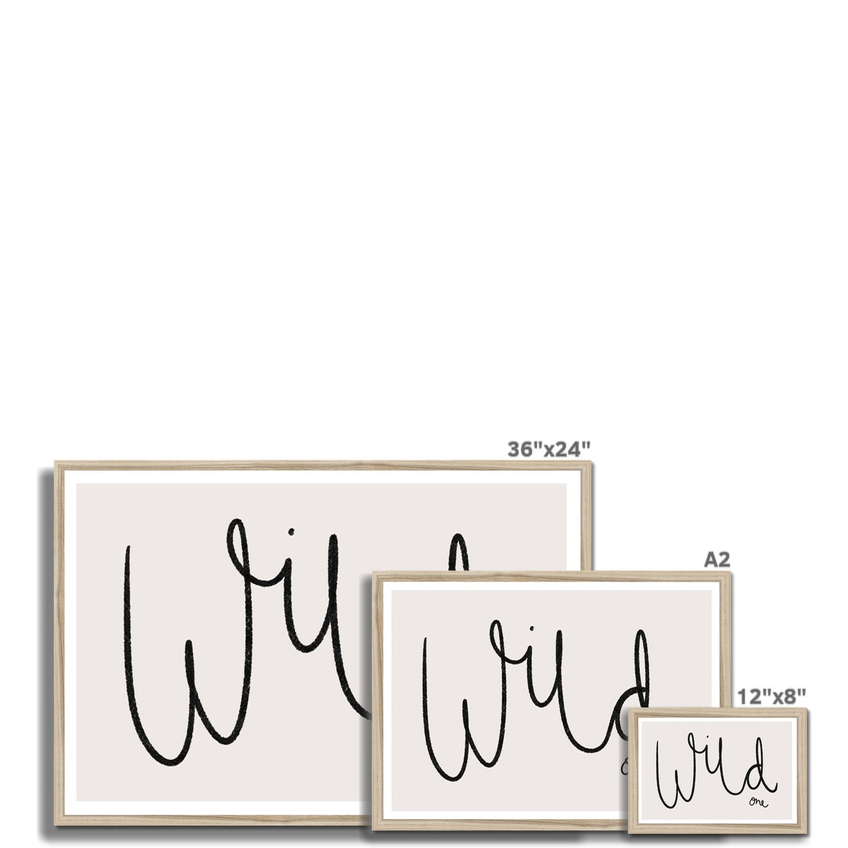 Wild One - Typography Landscape |  Framed Print