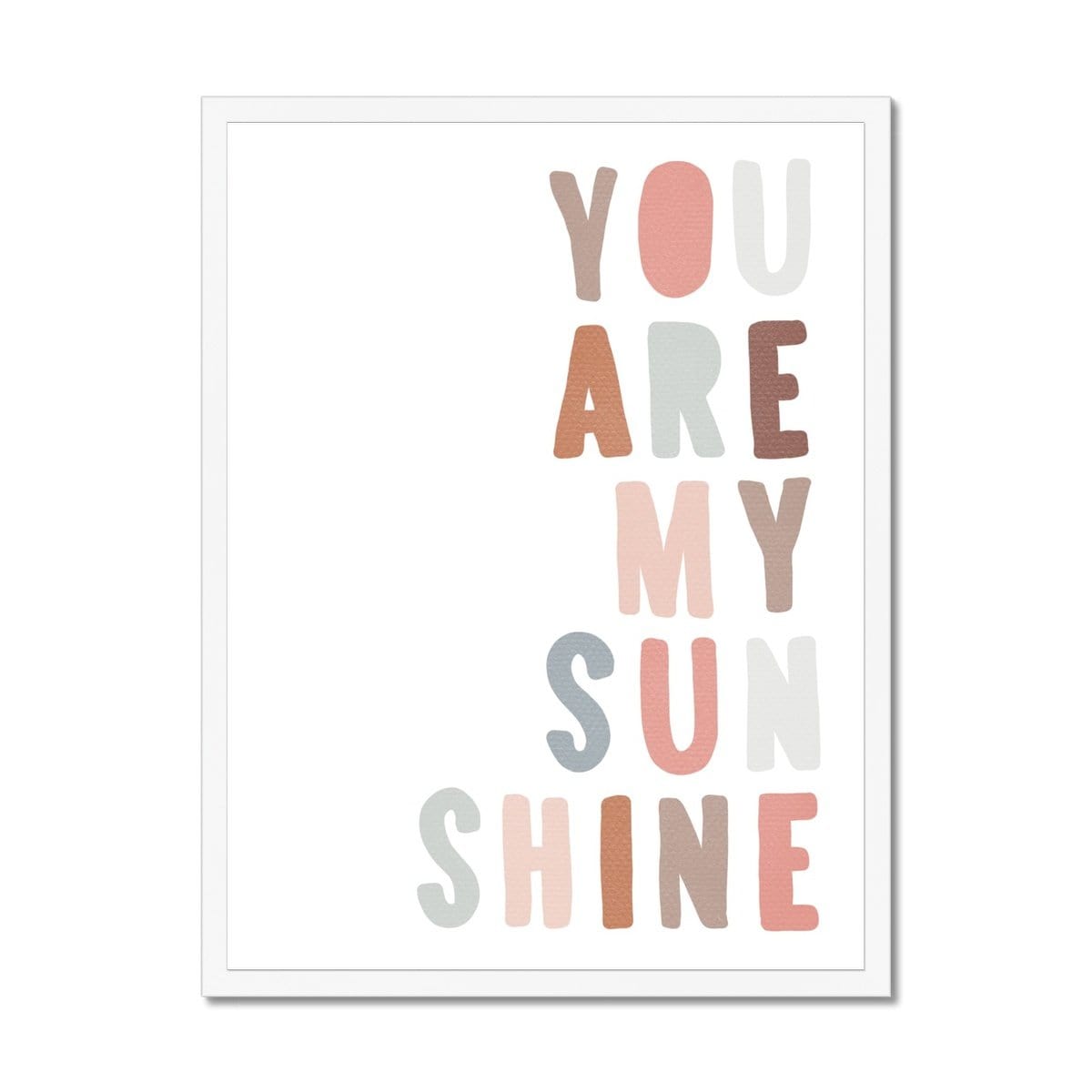 You Are My Sunshine - Ice Cream Colours |  Framed Print