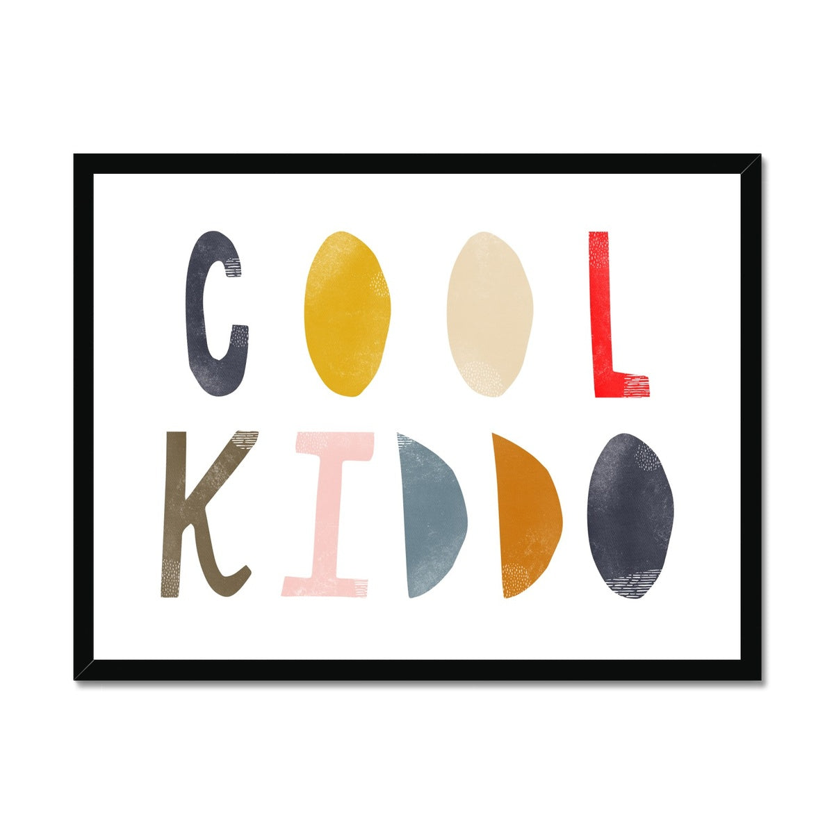 Cool Kiddo - Muted Rainbow |  Framed Print