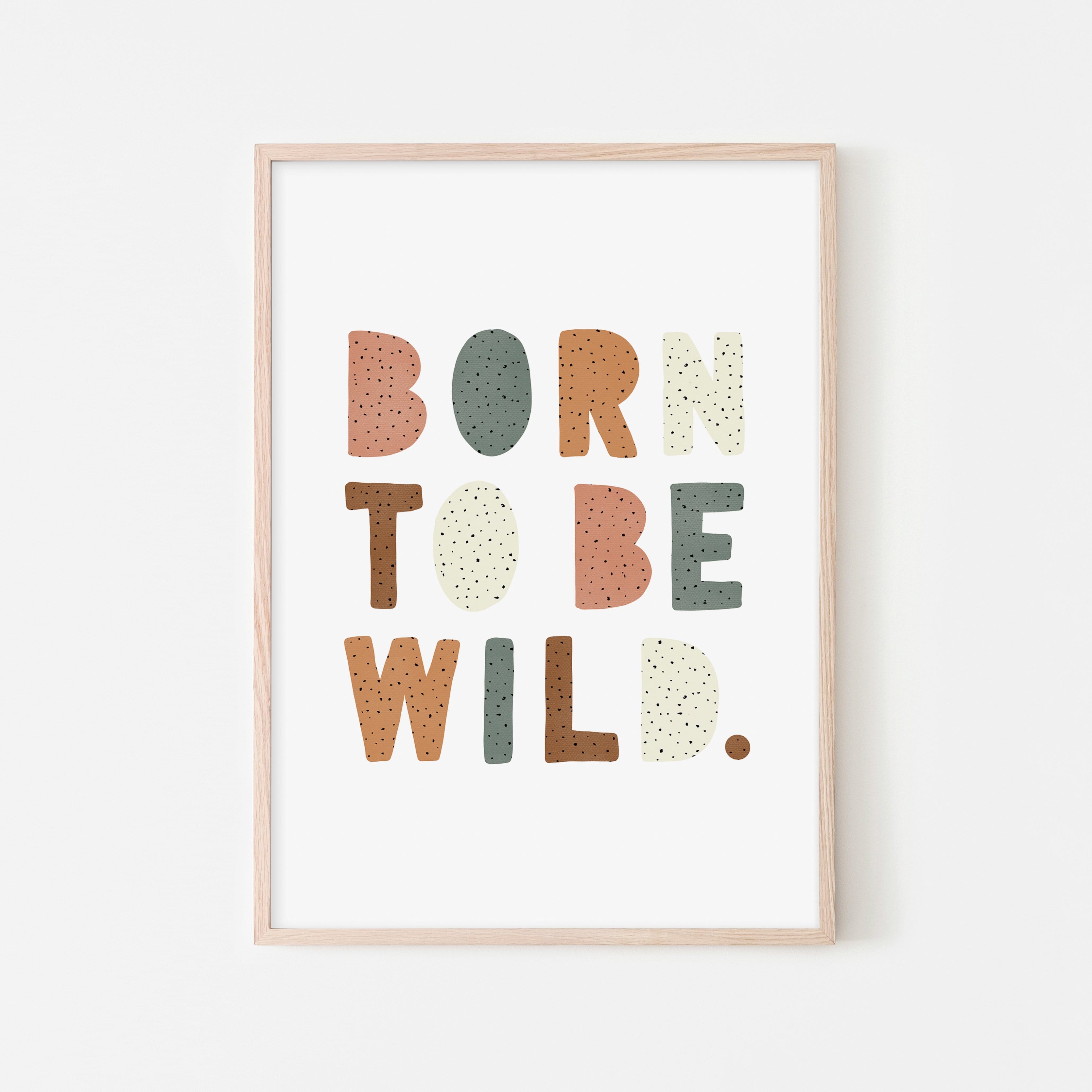 Born To Be Wild Print – Wassermelone | Gerahmter Druck