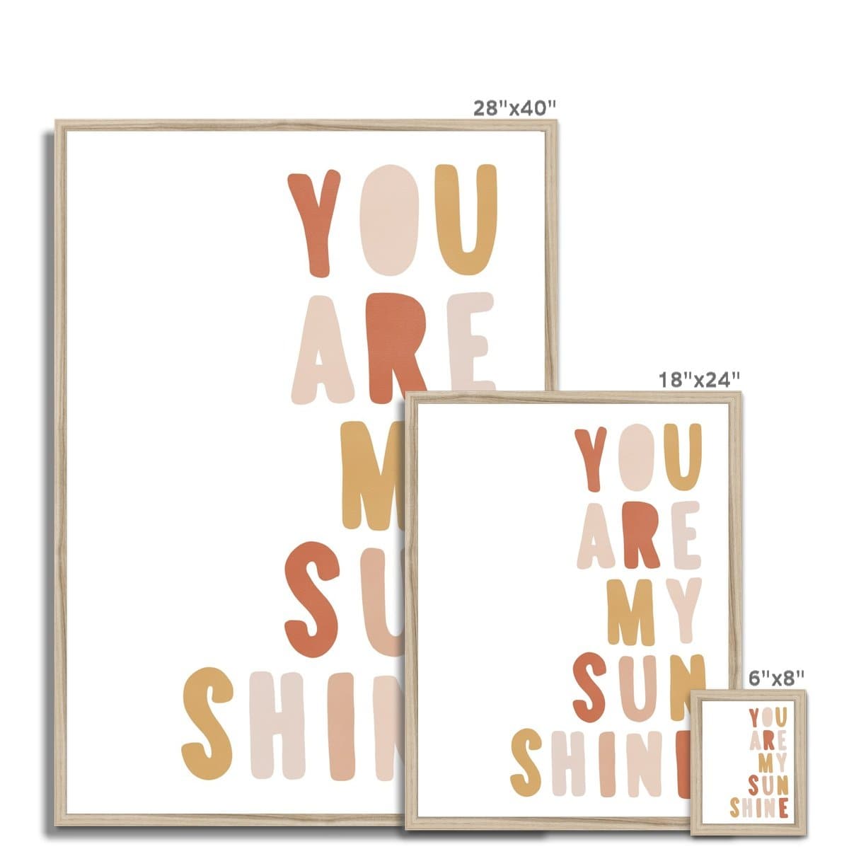 You Are My Sunshine - Sunset |  Framed Print