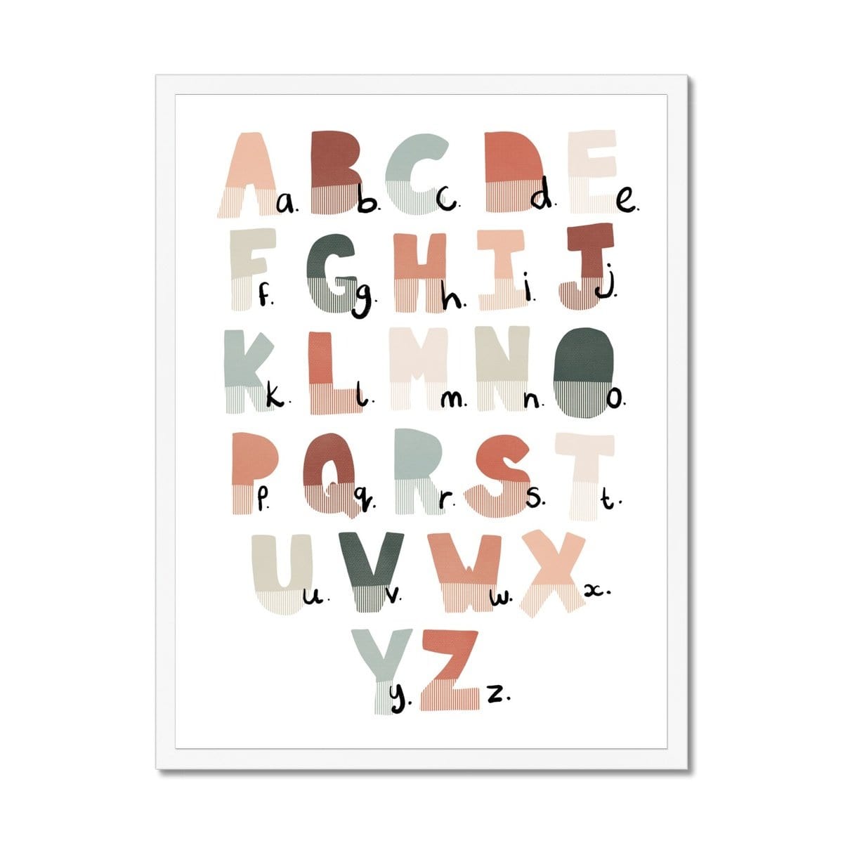 Alphabet Chart - Tutti-Frutti |  Framed Print