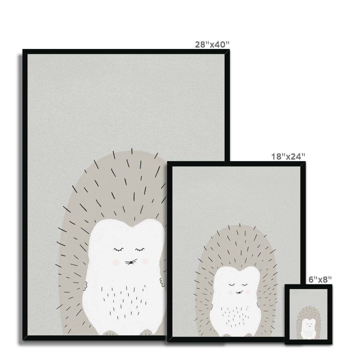 Sleepy Hedgehog |  Framed Print