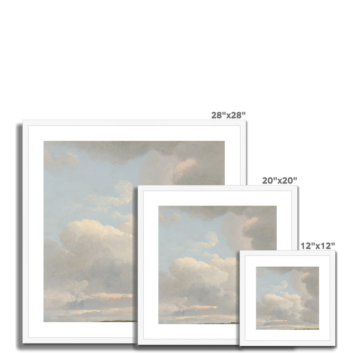 Cloudy Study, Sky 00374 |  Framed & Mounted Print