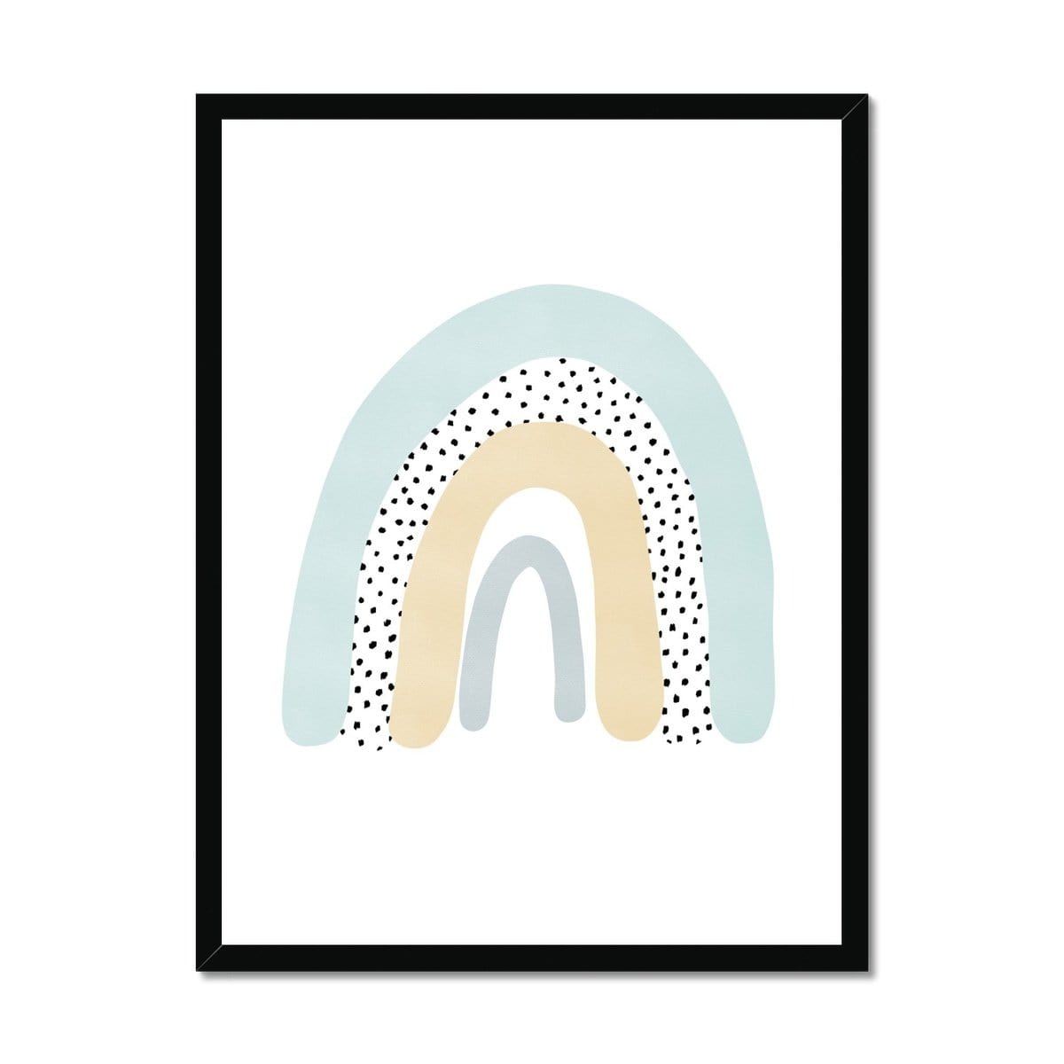 Rainbow Wall Art - Mint Green |  Framed Print