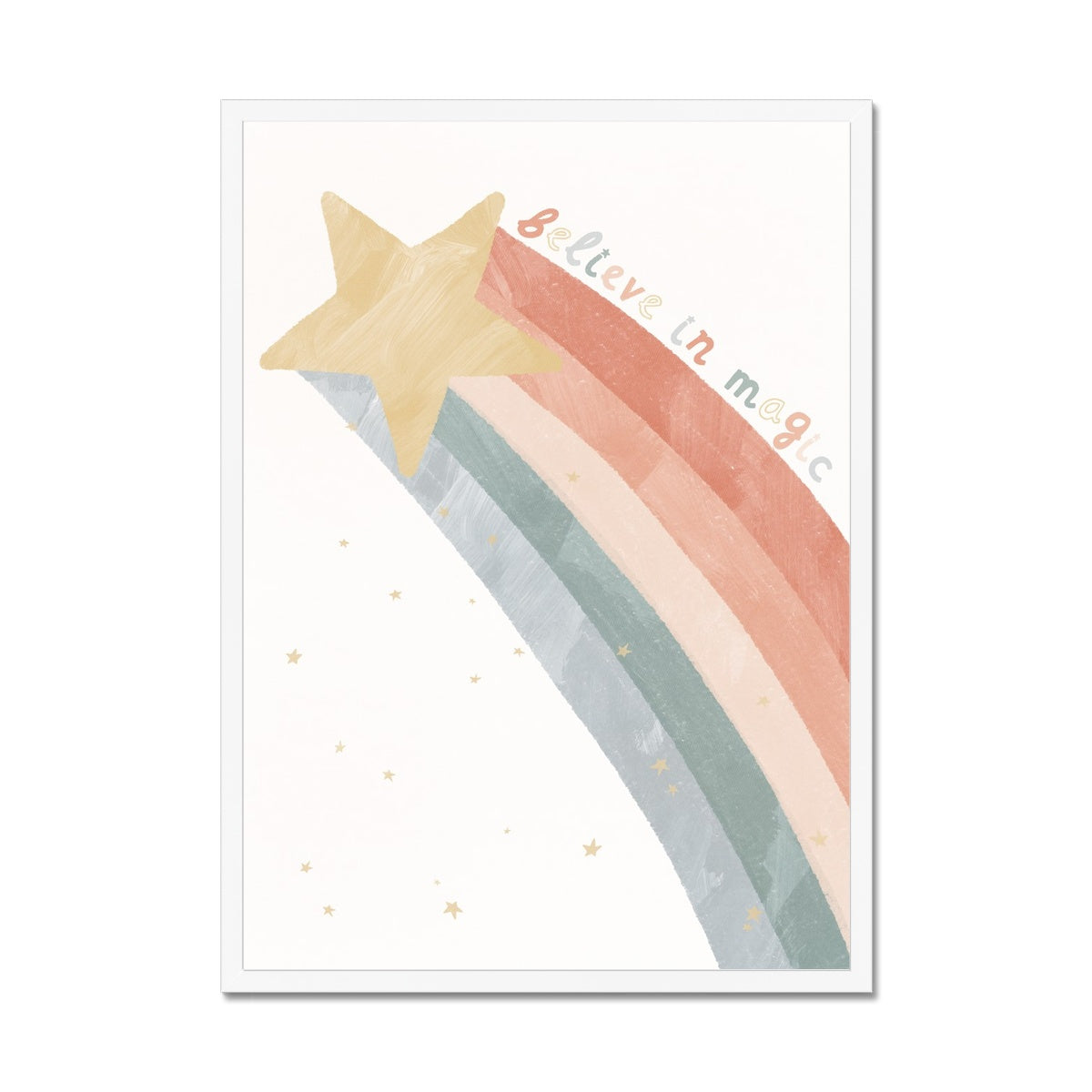 Shooting Star Print - Glaube an Magie | Gerahmter Druck