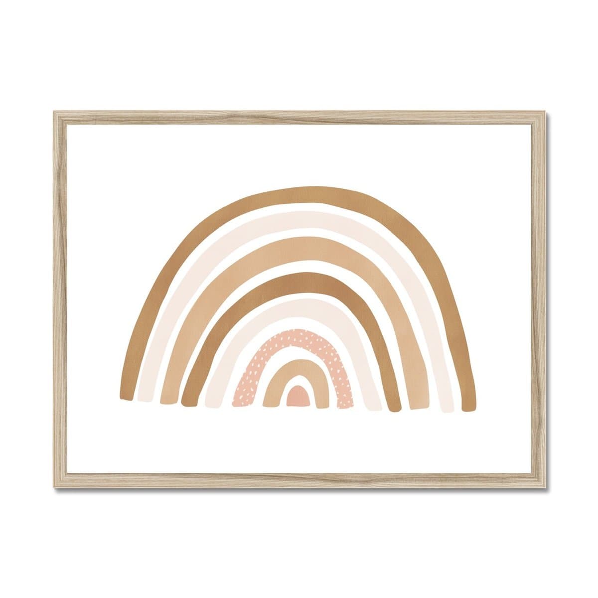 Scandi Rainbow - Burnt Umber |  Framed Print