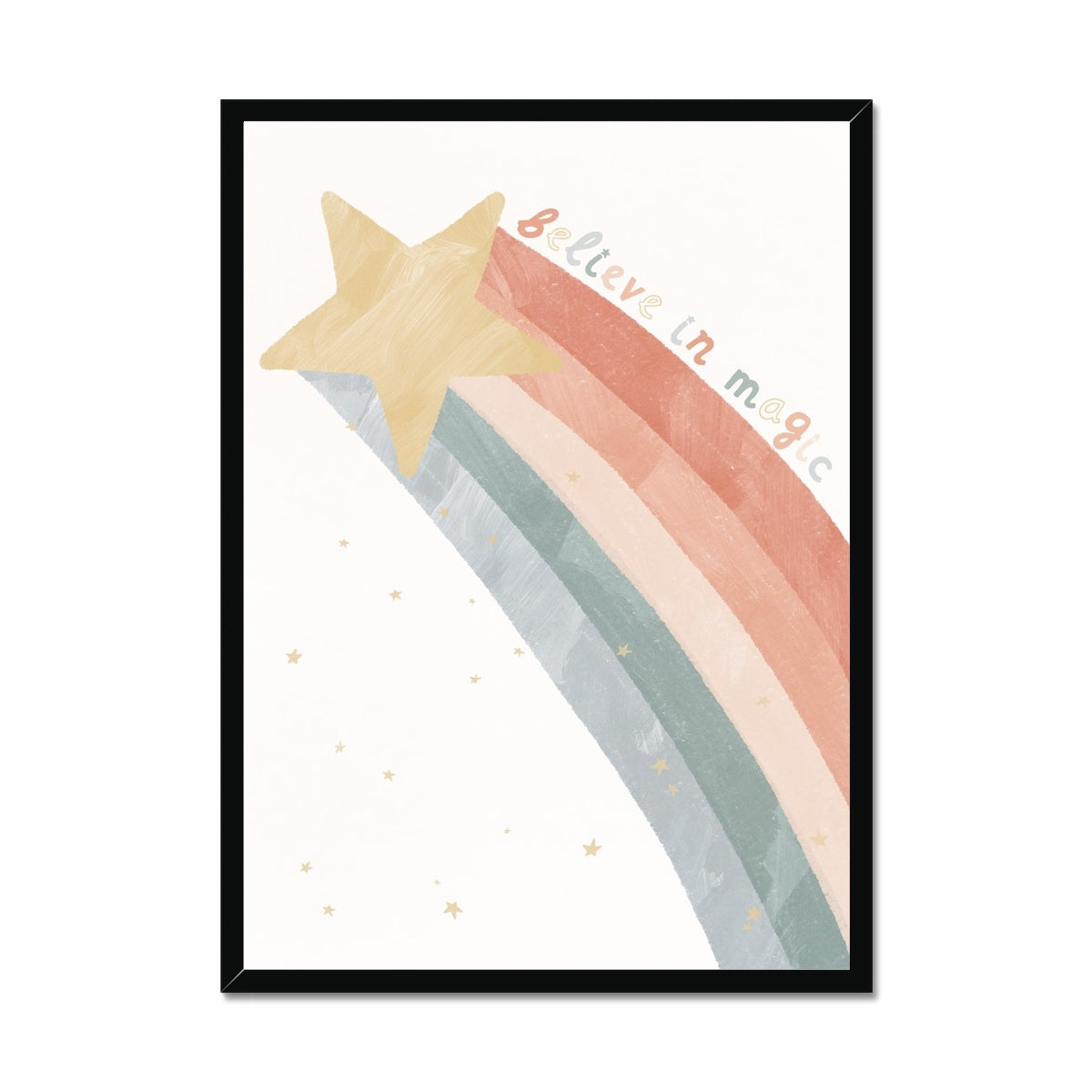 Shooting Star Print - Glaube an Magie | Gerahmter Druck