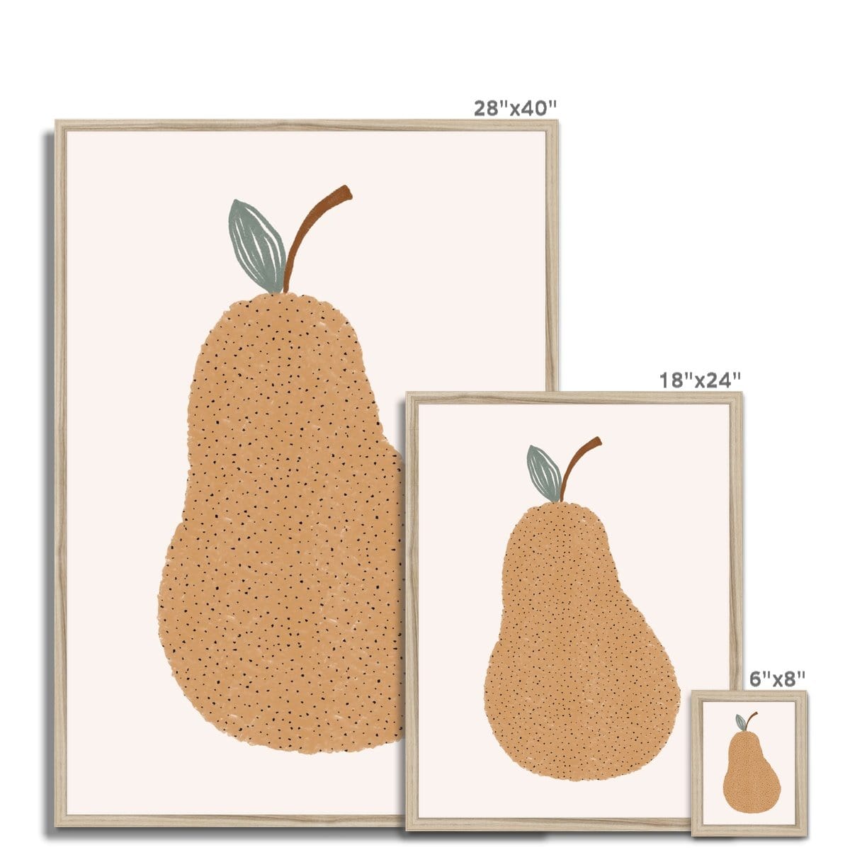 Pear Nursery Wall Art |  Framed Print