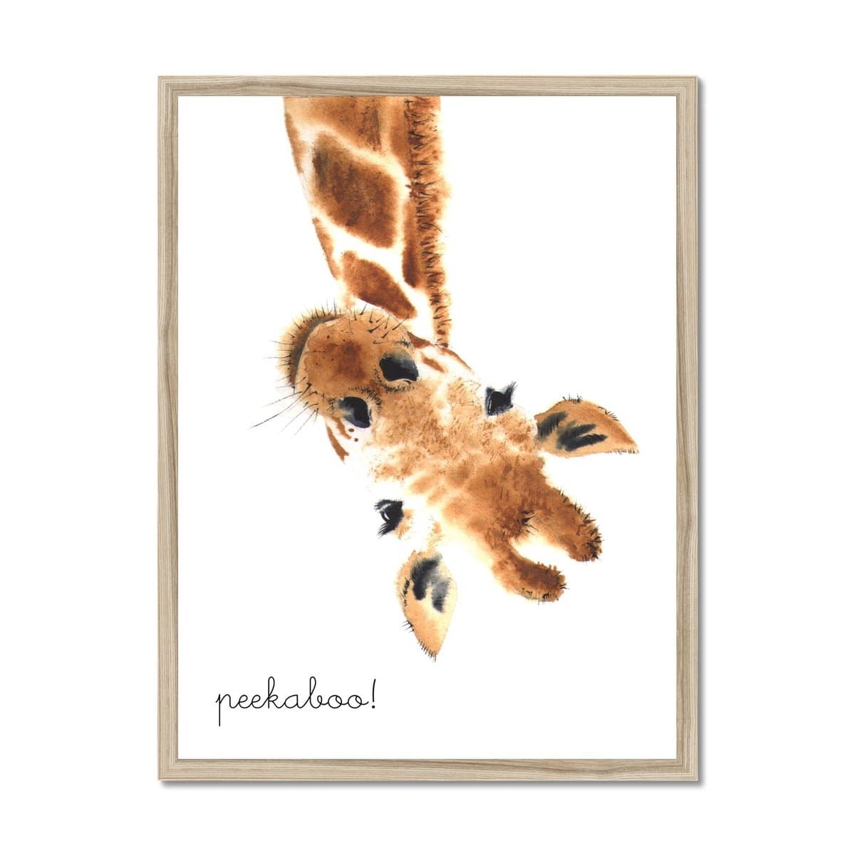 Peekaboo Giraffe |  Framed Print