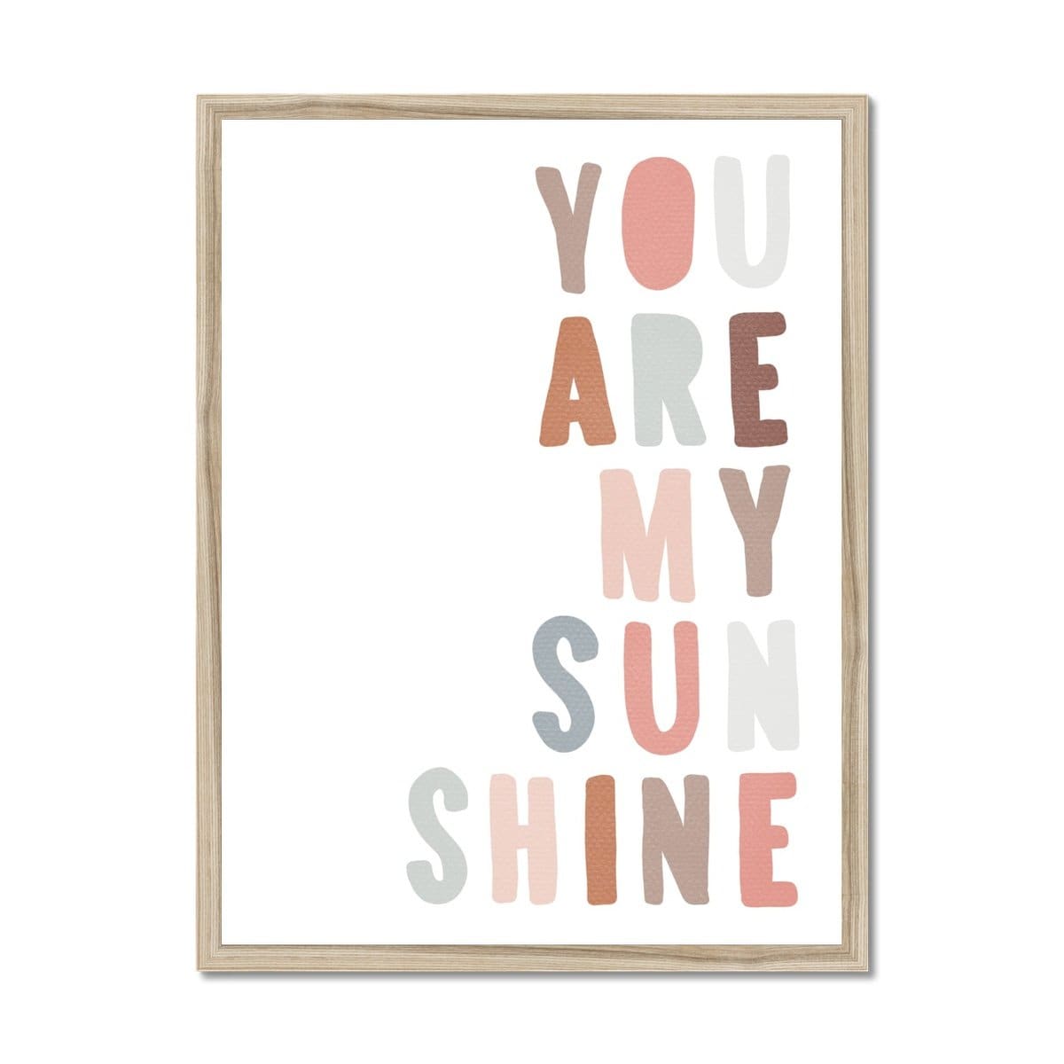 You Are My Sunshine - Ice Cream Colours |  Framed Print