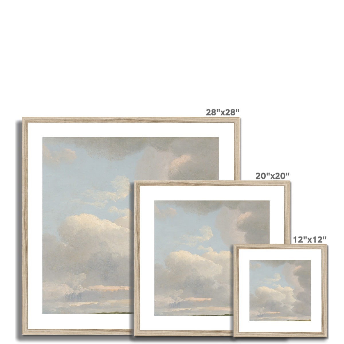 Cloudy Study, Sky 00374 |  Framed & Mounted Print