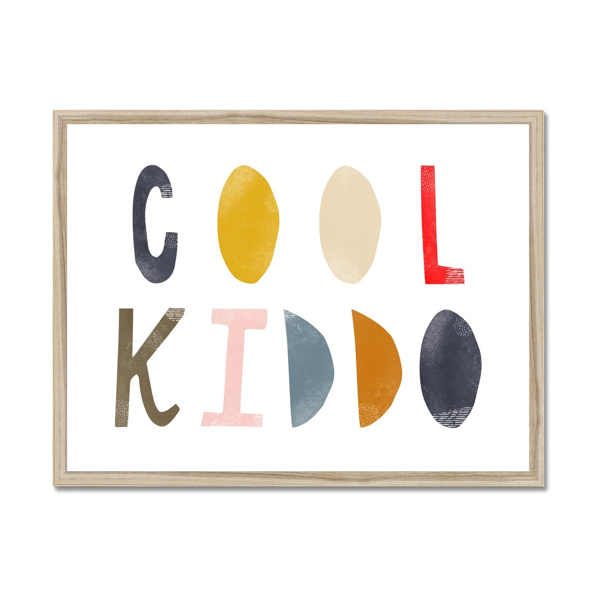 Cool Kiddo - Muted Rainbow |  Framed Print